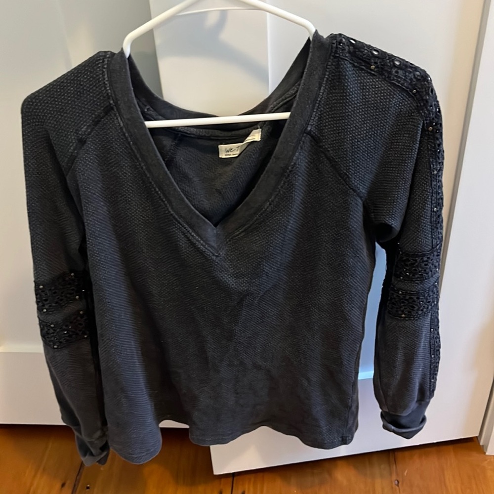 Navy blue free people shirt size XS gently worn